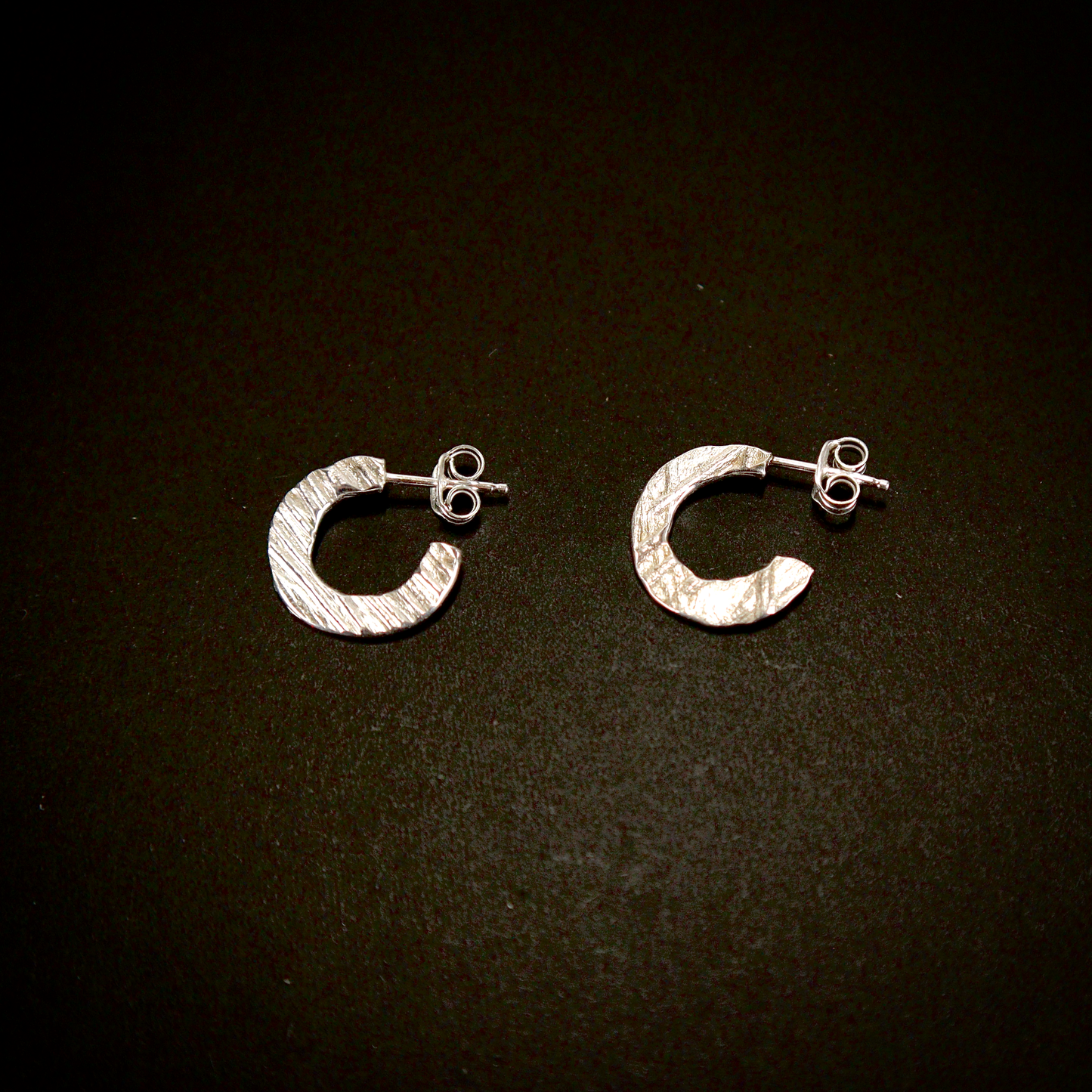 The Raw Silver Earrings