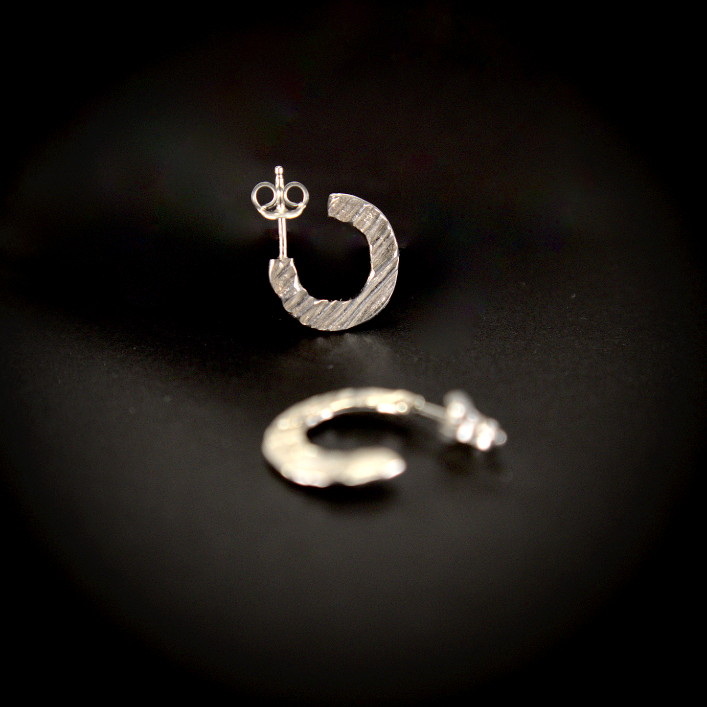 The Raw Silver Earrings