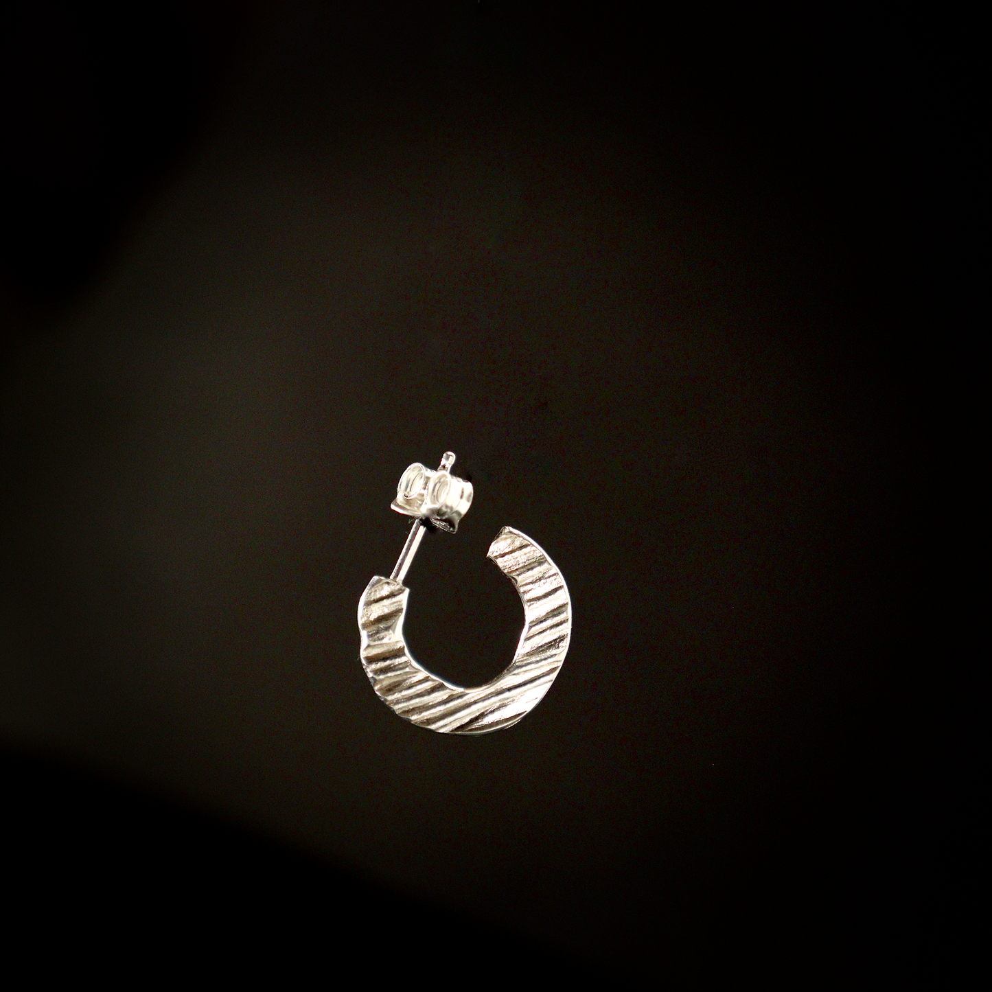 The Raw Silver Earrings