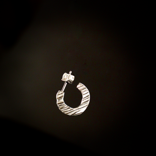 The Raw Silver Earrings